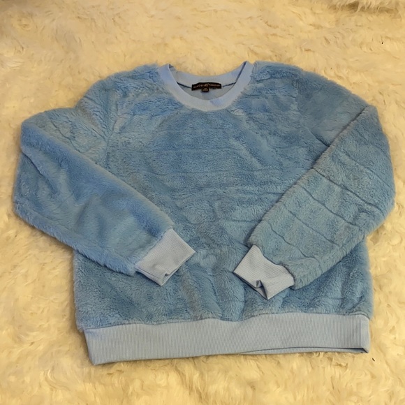 Almost Famous fluffy blue sweater - Picture 1 of 8